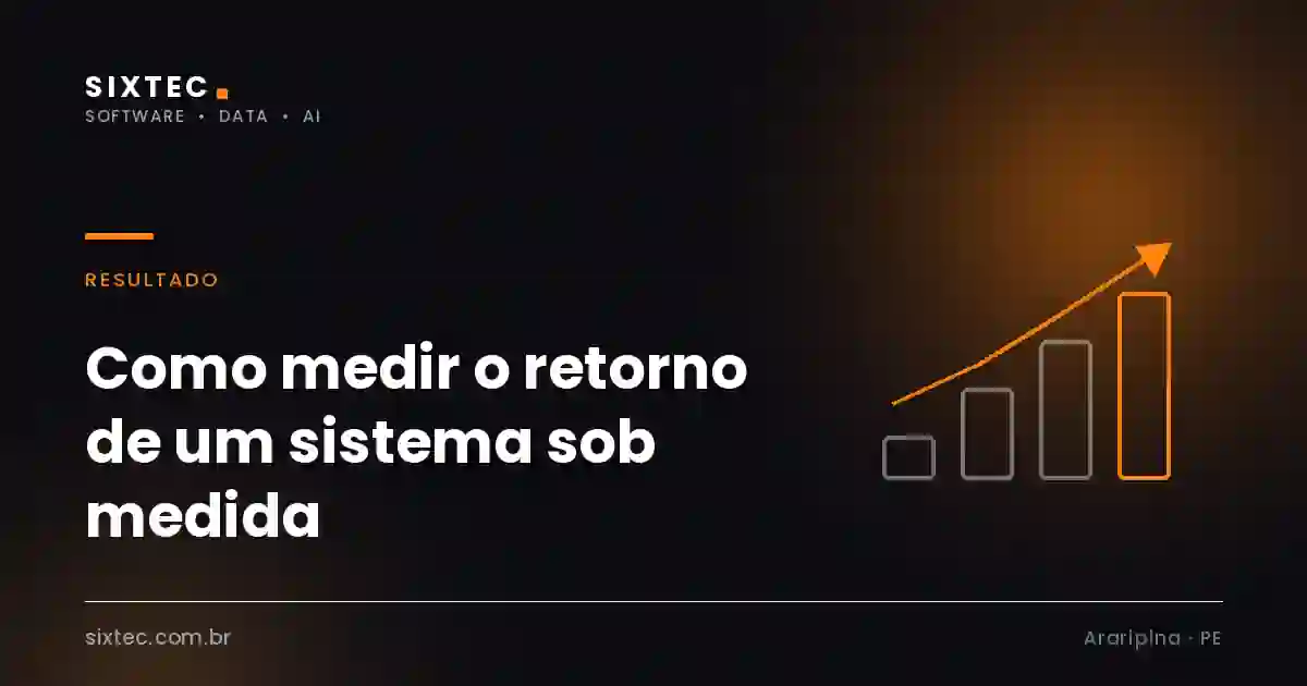 Barras crescentes em cinza com a última em laranja e uma seta ascendente cruzando o gráfico
